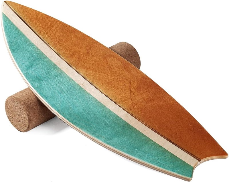 asktom Balance Board Indoor Surfboard Surf Style Home Fitness with Wheel for Exercise, Athletic Training and Board Sports - Fun Workout Equipment For Balance, Stability and Improving Core Strength - Image 5